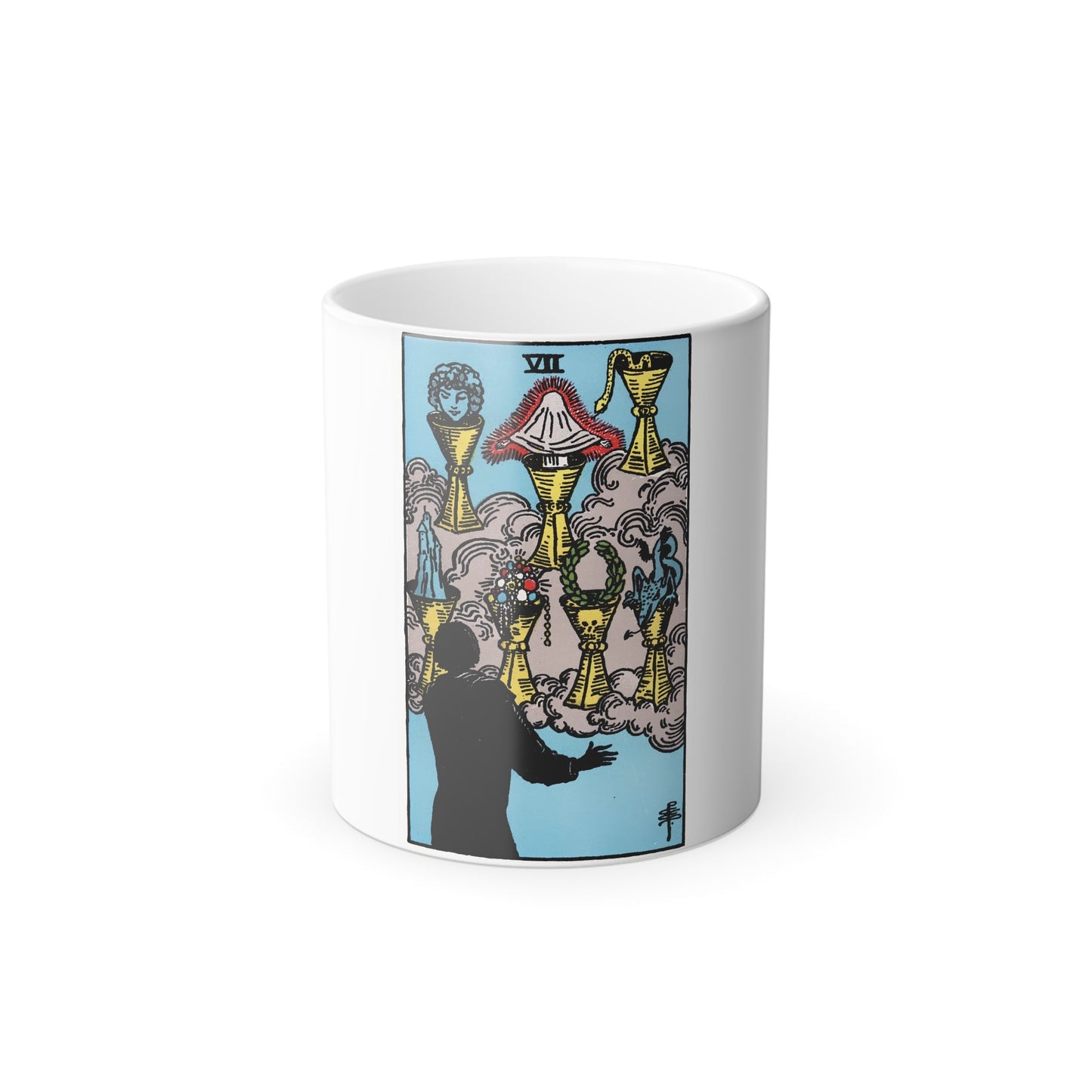 The 7 of Cups (Tarot Card) Color Changing Mug 11oz-11oz-The Sticker Space