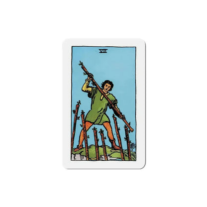 The 7 of Wands (Tarot Card) Refrigerator Magnet 5 Inch - The Sticker Space