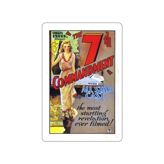 THE 7TH COMMANDMENT 1932 Movie Poster STICKER Vinyl Die-Cut Decal 2 Inch - The Sticker Space