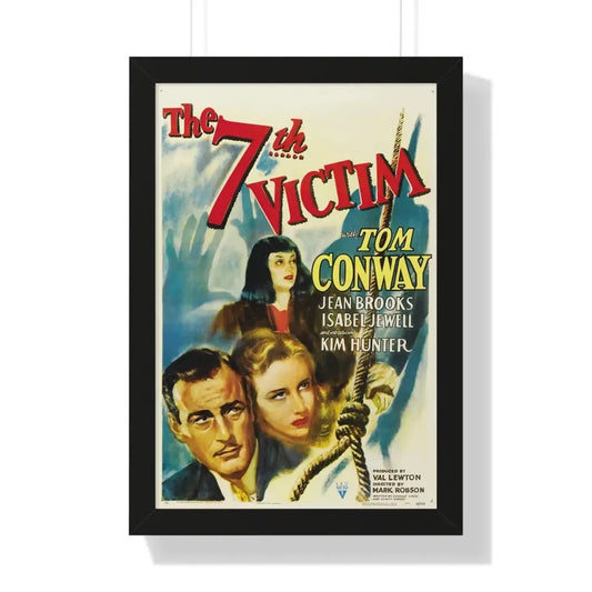 THE 7TH VICTIM 1943 - Framed Movie Poster 16″ x 24″ Black - The Sticker Space
