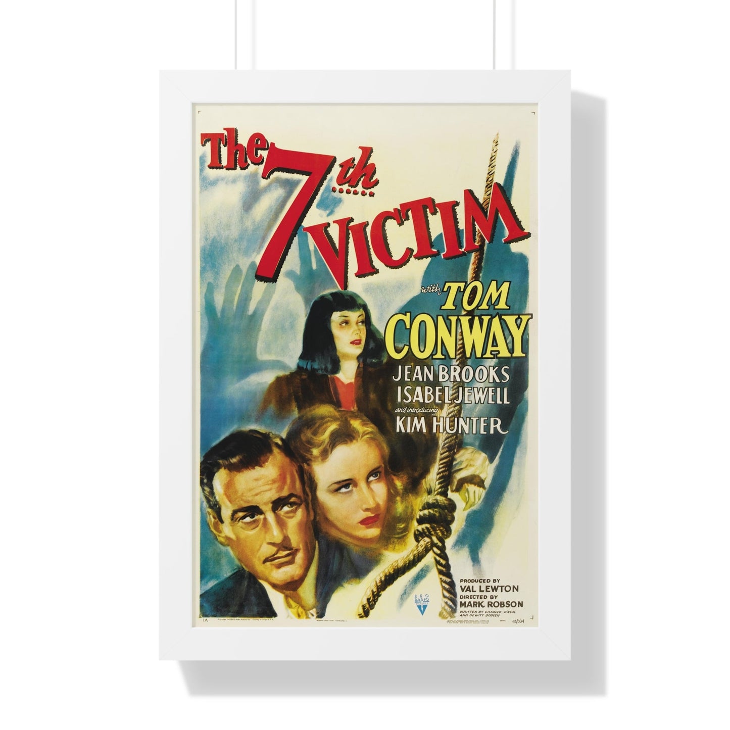 THE 7TH VICTIM 1943 - Framed Movie Poster-16″ x 24″-The Sticker Space