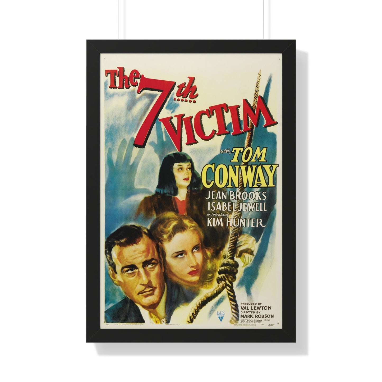 THE 7TH VICTIM 1943 - Framed Movie Poster-20" x 30"-The Sticker Space