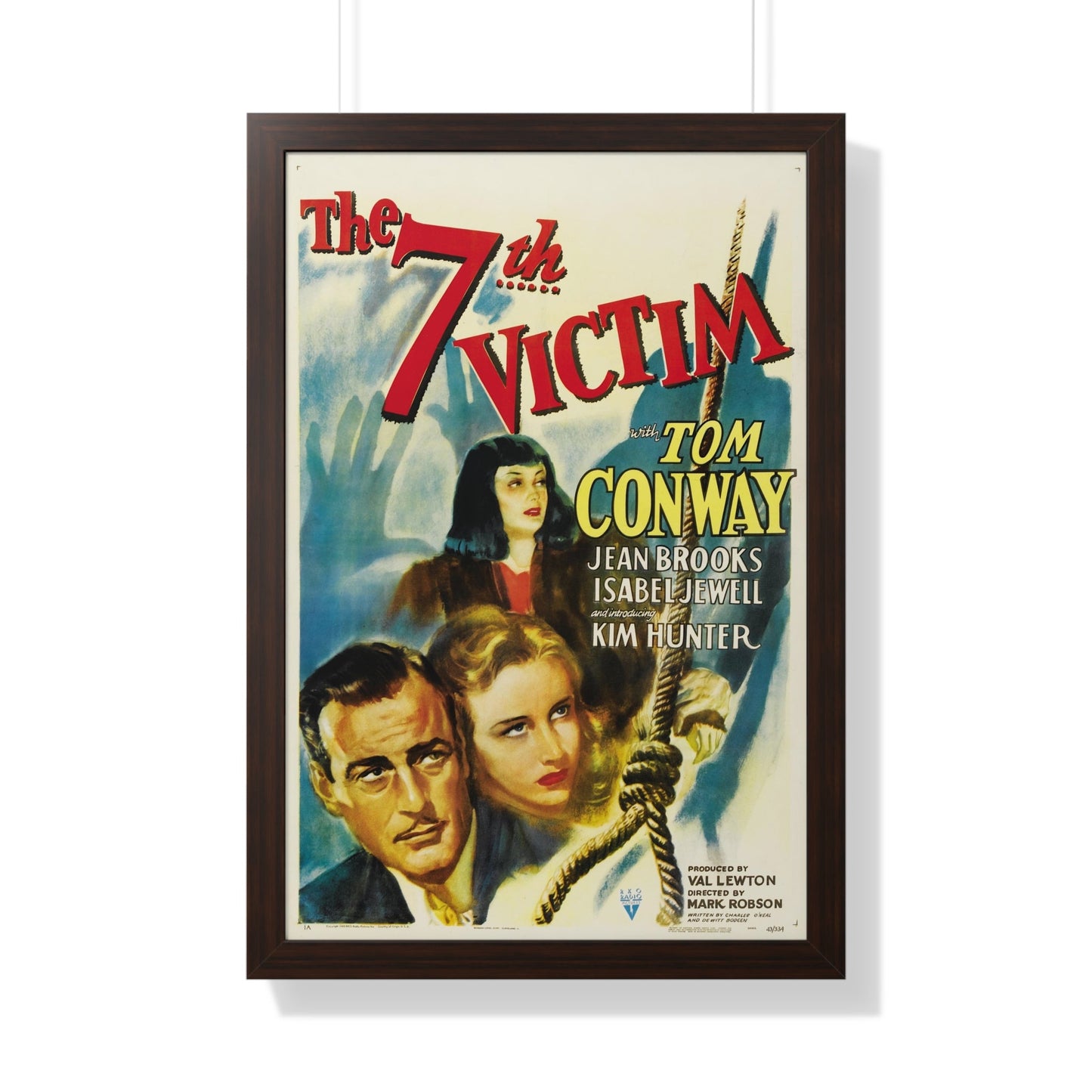 THE 7TH VICTIM 1943 - Framed Movie Poster-20" x 30"-The Sticker Space