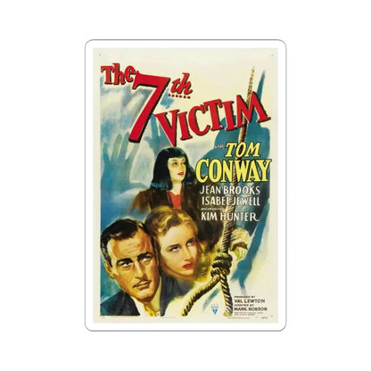 THE 7TH VICTIM 1943 Movie Poster - STICKER Vinyl Kiss-Cut Decal 6 Inch White - The Sticker Space