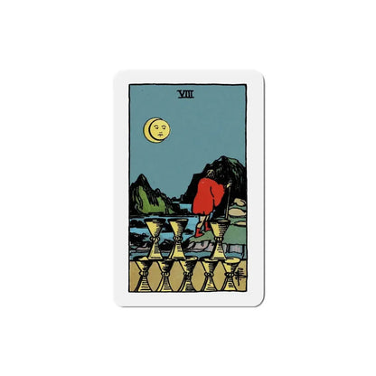 The 8 of Cups (Tarot Card) Refrigerator Magnet 5 Inch - The Sticker Space