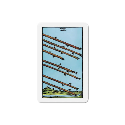 The 8 of Wands (Tarot Card) Refrigerator Magnet 4 Inch - The Sticker Space