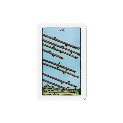 The 8 of Wands (Tarot Card) Refrigerator Magnet 6 Inch - The Sticker Space