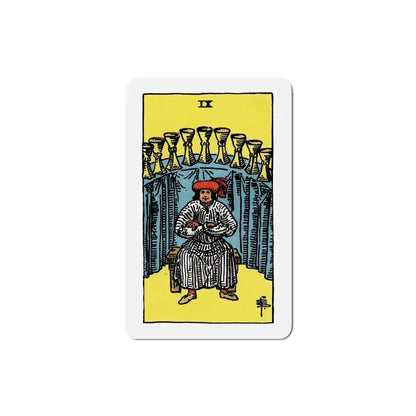 The 9 of Cups (Tarot Card) Refrigerator Magnet 5 Inch - The Sticker Space