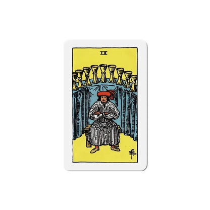 The 9 of Cups (Tarot Card) Refrigerator Magnet 6 Inch - The Sticker Space