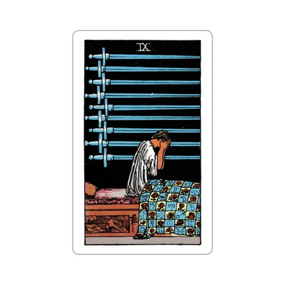 The 9 of Swords (Rider Waite Tarot Deck) STICKER Vinyl Die-Cut Decal 2 Inch - The Sticker Space