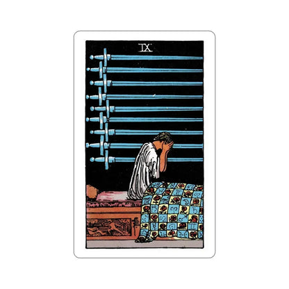 The 9 of Swords (Rider Waite Tarot Deck) STICKER Vinyl Die-Cut Decal 6 Inch - The Sticker Space