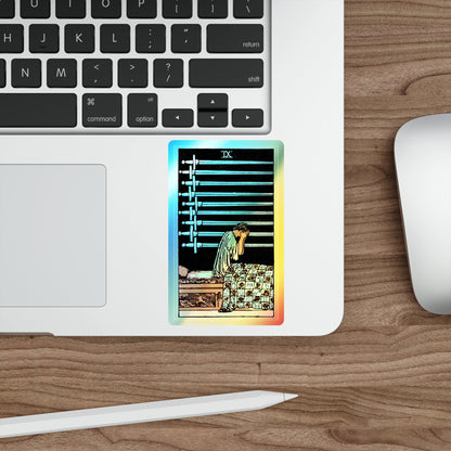 The 9 of Swords (Tarot Card) Holographic STICKER Die-Cut Vinyl Decal-The Sticker Space