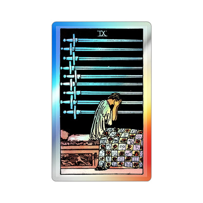 The 9 of Swords (Tarot Card) Holographic STICKER Die-Cut Vinyl Decal-5 Inch-The Sticker Space