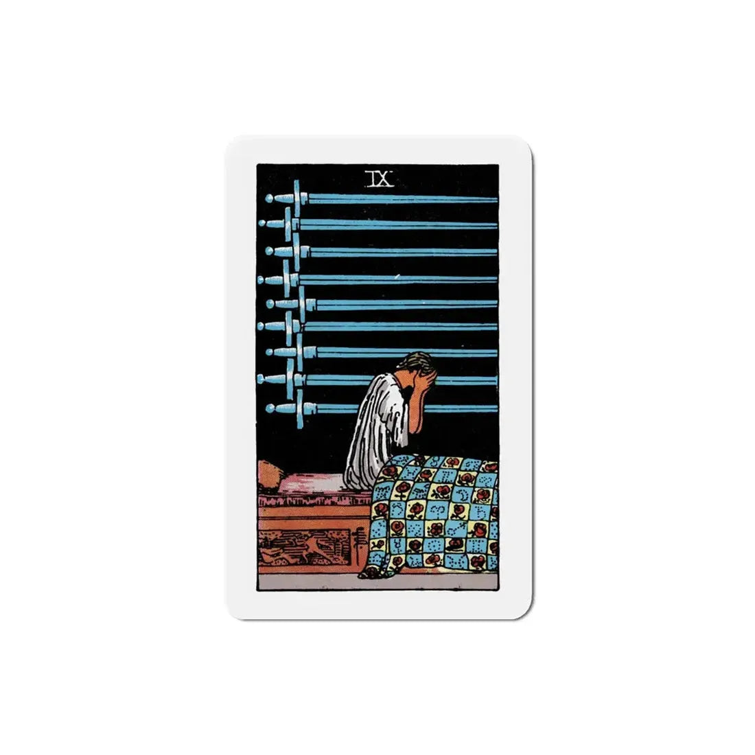 The 9 of Swords (Tarot Card) Refrigerator Magnet 4 Inch - The Sticker Space