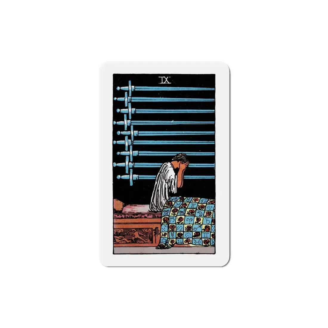 The 9 of Swords (Tarot Card) Refrigerator Magnet 6 Inch - The Sticker Space
