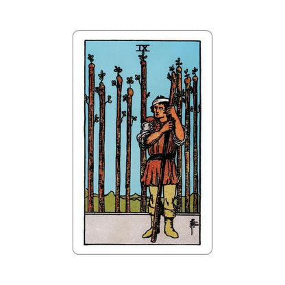 The 9 of Wands (Rider Waite Tarot Deck) STICKER Vinyl Die-Cut Decal 6 Inch - The Sticker Space