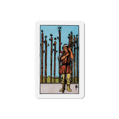 The 9 of Wands (Tarot Card) Die-Cut Magnet-3 Inch-The Sticker Space