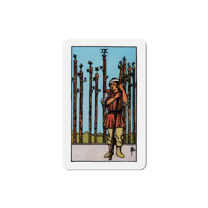 The 9 of Wands (Tarot Card) Die-Cut Magnet-5 Inch-The Sticker Space