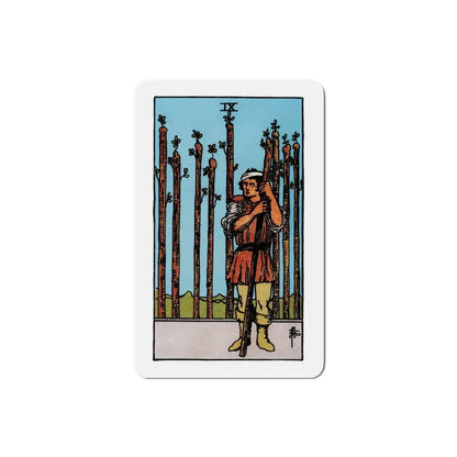 The 9 of Wands (Tarot Card) Refrigerator Magnet 3 Inch - The Sticker Space