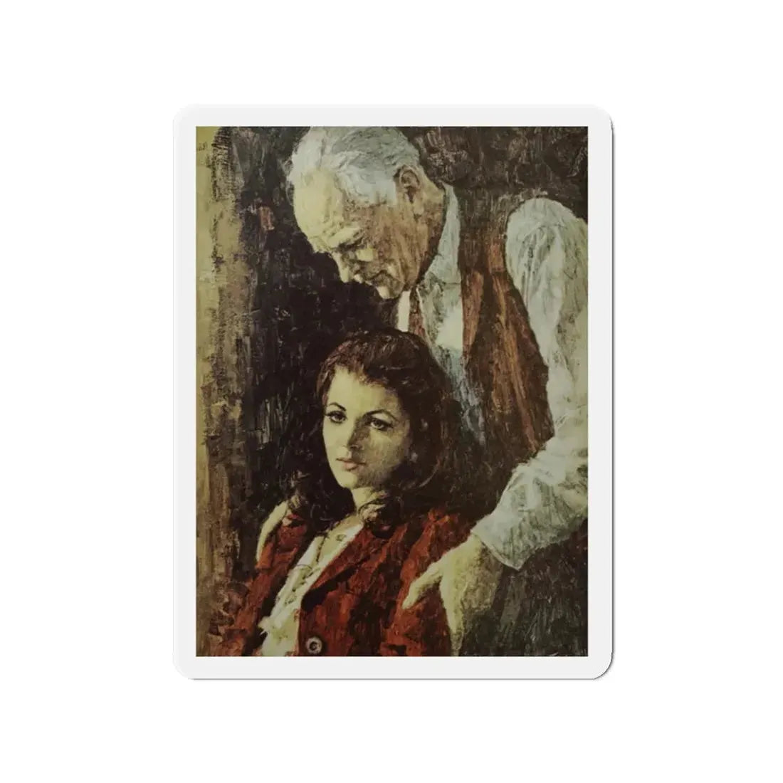 The Abiding Heart, Good Housekeeping, November 1969 (Magazine Illustration) Refrigerator Magnet 2 Inch Die-Cut - The Sticker Space