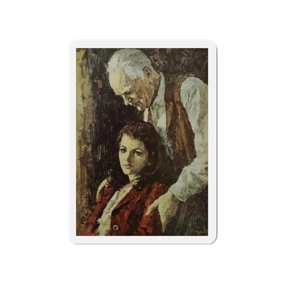 The Abiding Heart, Good Housekeeping, November 1969 (Magazine Illustration) Refrigerator Magnet 4 Inch Die-Cut - The Sticker Space