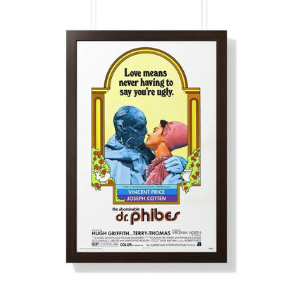 THE ABOMINABLE DR. PHIBES 1971 - Framed Movie Poster 20" x 30" Walnut - The Sticker Space