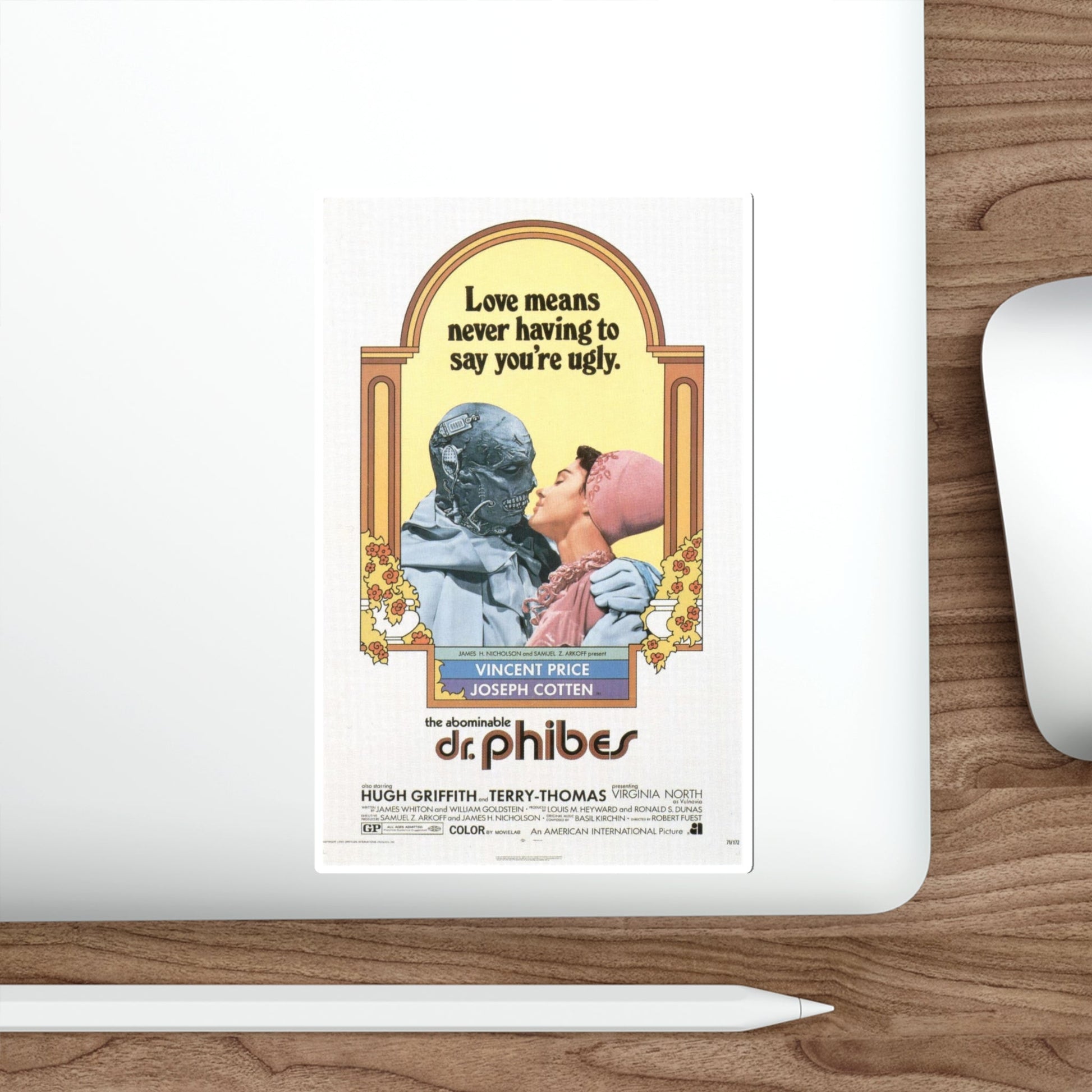 The Abominable Dr Phibes 1971 Movie Poster STICKER Vinyl Die-Cut Decal-The Sticker Space