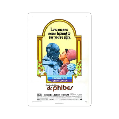 THE ABOMINABLE DR. PHIBES 1971 Movie Poster - STICKER Vinyl Kiss-Cut Decal 3 Inch White - The Sticker Space