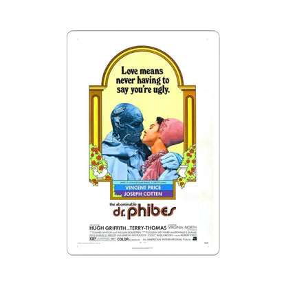 THE ABOMINABLE DR. PHIBES 1971 Movie Poster - STICKER Vinyl Kiss-Cut Decal 4 Inch White - The Sticker Space