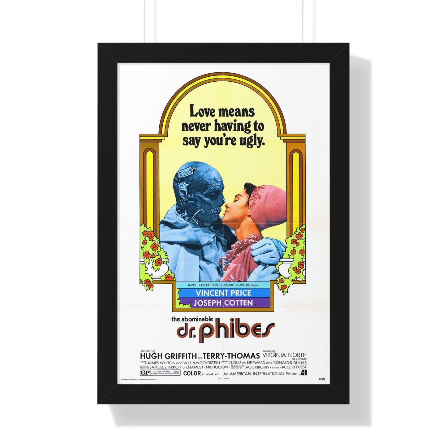 THE ABOMINABLE DR. PHIBES 1971 - Framed Movie Poster-16″ x 24″-The Sticker Space