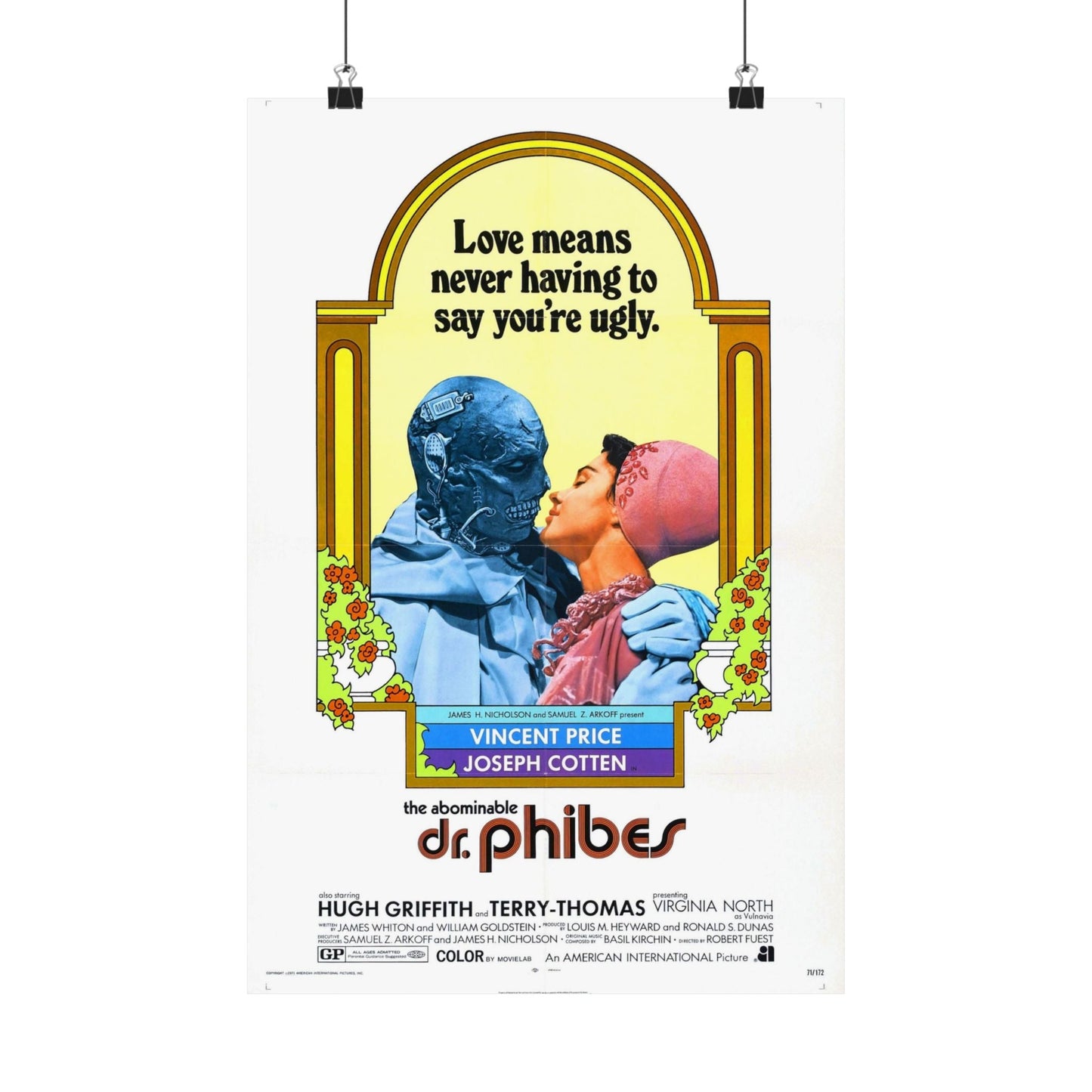 THE ABOMINABLE DR. PHIBES 1971 - Paper Movie Poster-12″ x 18″-The Sticker Space