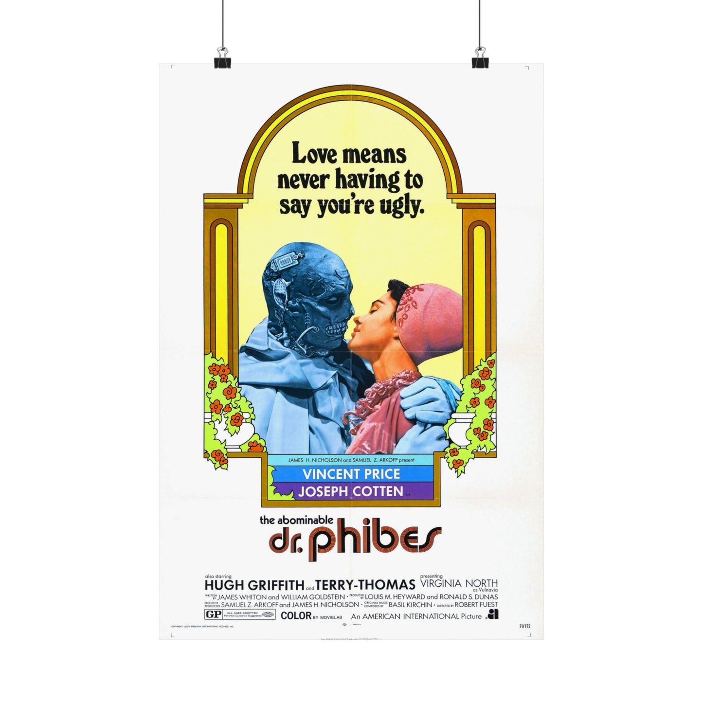 THE ABOMINABLE DR. PHIBES 1971 - Paper Movie Poster-16″ x 24″-The Sticker Space