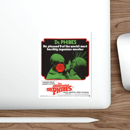 THE ABOMINABLE DR. PHIBES (2) 1971 Movie Poster STICKER Vinyl Die-Cut Decal-The Sticker Space