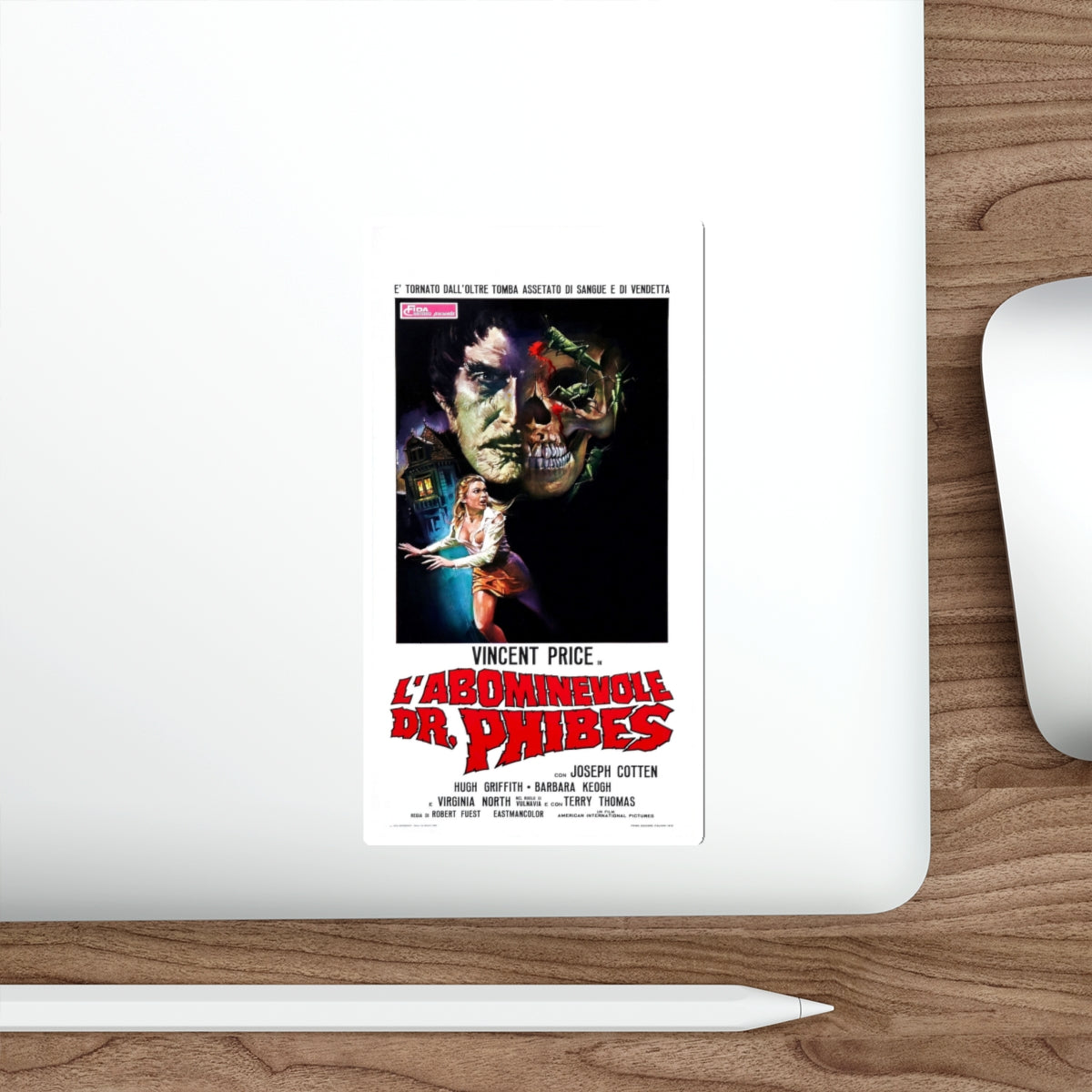 THE ABOMINABLE DR. PHIBES (3) 1971 Movie Poster STICKER Vinyl Die-Cut Decal-The Sticker Space