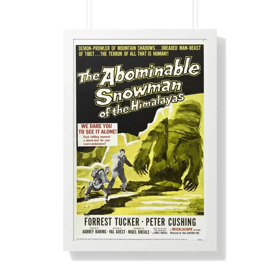 THE ABOMINABLE SNOWMAN 1957 - Framed Movie Poster 20" x 30" White - The Sticker Space