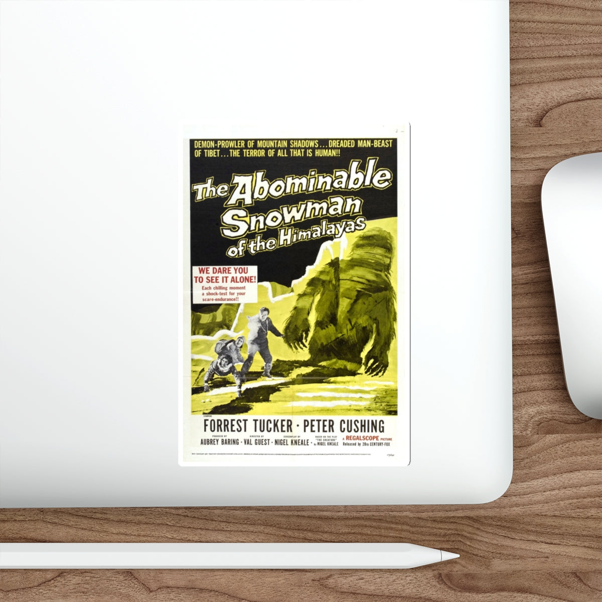 THE ABOMINABLE SNOWMAN 1957 Movie Poster STICKER Vinyl Die-Cut Decal-The Sticker Space