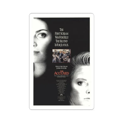 The Accused 1988 Movie Poster - STICKER Vinyl Kiss-Cut Decal 2 Inch White - The Sticker Space