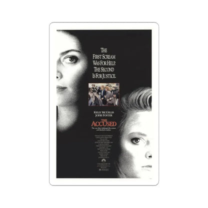 The Accused 1988 Movie Poster - STICKER Vinyl Kiss-Cut Decal 3 Inch White - The Sticker Space