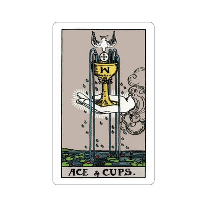 The Ace of Cups (Rider Waite Tarot Deck) STICKER Vinyl Die-Cut Decal 2 Inch - The Sticker Space