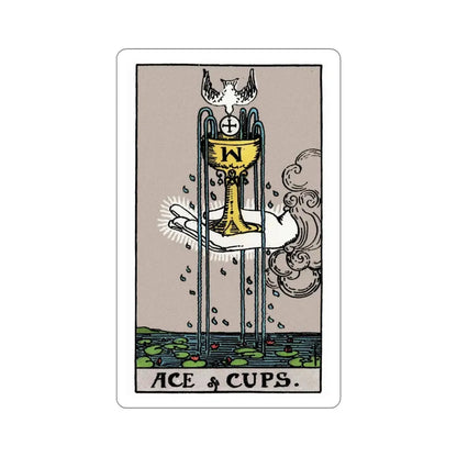 The Ace of Cups (Rider Waite Tarot Deck) STICKER Vinyl Die-Cut Decal 3 Inch - The Sticker Space