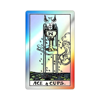 The Ace of Cups (Tarot Card) Holographic STICKER Die-Cut Vinyl Decal 2 Inch Holographic - The Sticker Space