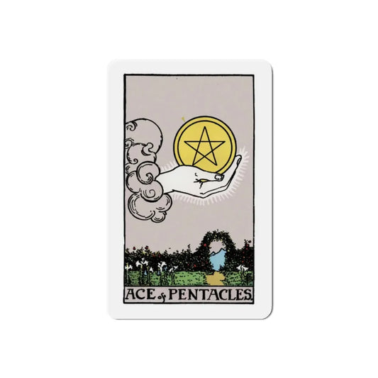 The Ace of Pentacles (Tarot Card) Refrigerator Magnet 2 Inch - The Sticker Space