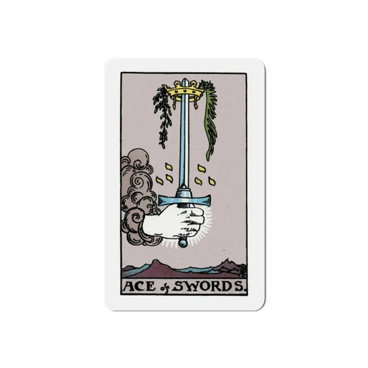 The Ace of Swords (Tarot Card) Refrigerator Magnet 2 Inch - The Sticker Space