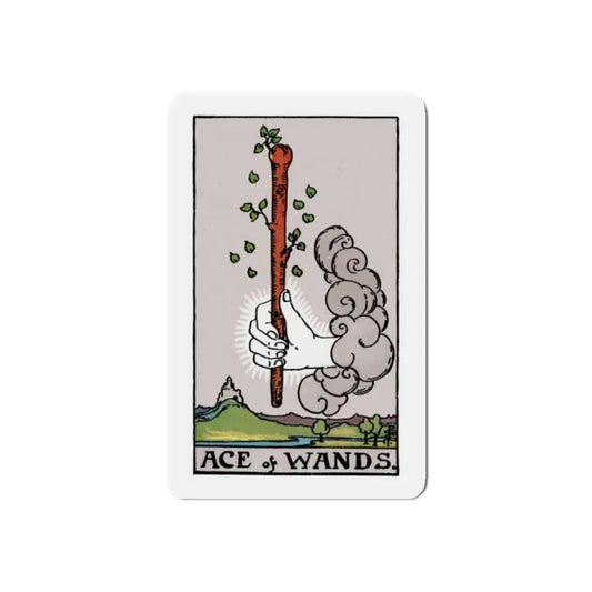 The Ace of Wands (Tarot Card) Refrigerator Magnet 2 Inch - The Sticker Space