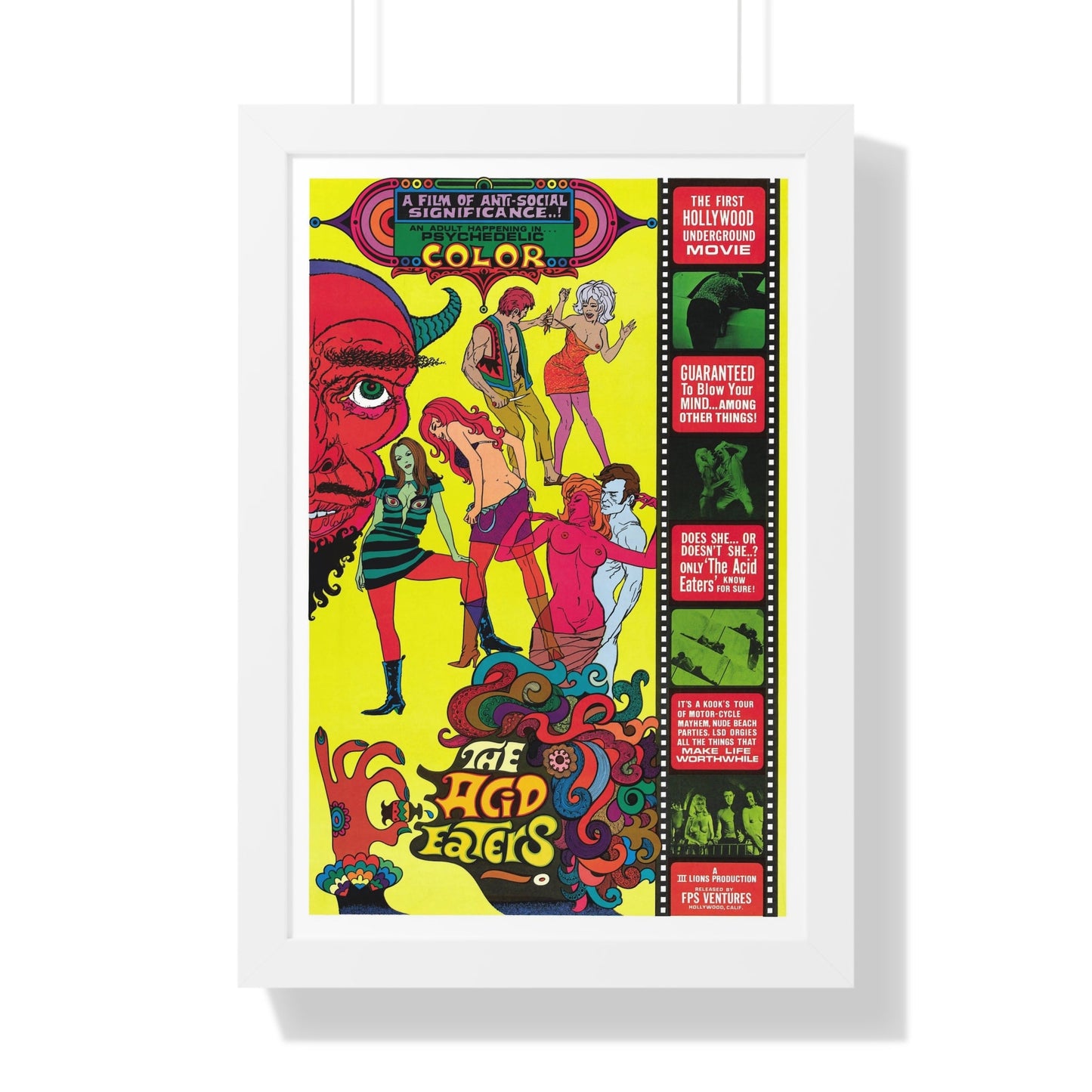 THE ACID EATERS 1967 - Framed Movie Poster-16″ x 24″-The Sticker Space