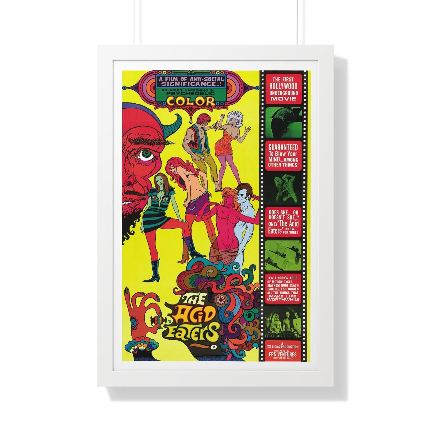 THE ACID EATERS 1967 - Framed Movie Poster-20" x 30"-The Sticker Space