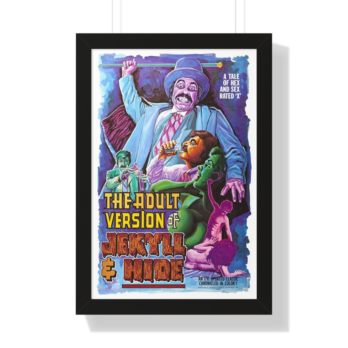 THE ADULT VERSION OF JEKYLL AND HIDE 1971 - Framed Movie Poster-16″ x 24″-The Sticker Space