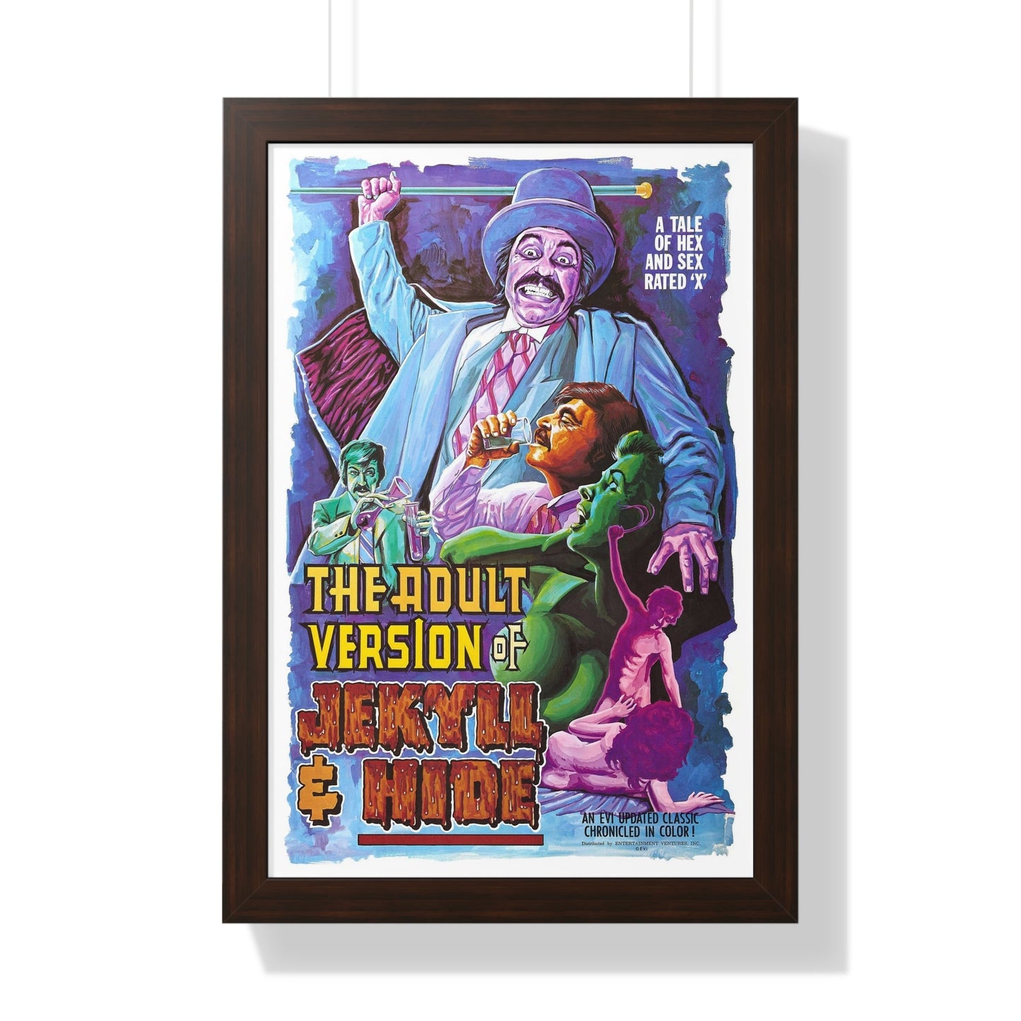 THE ADULT VERSION OF JEKYLL AND HIDE 1971 - Framed Movie Poster-16″ x 24″-The Sticker Space