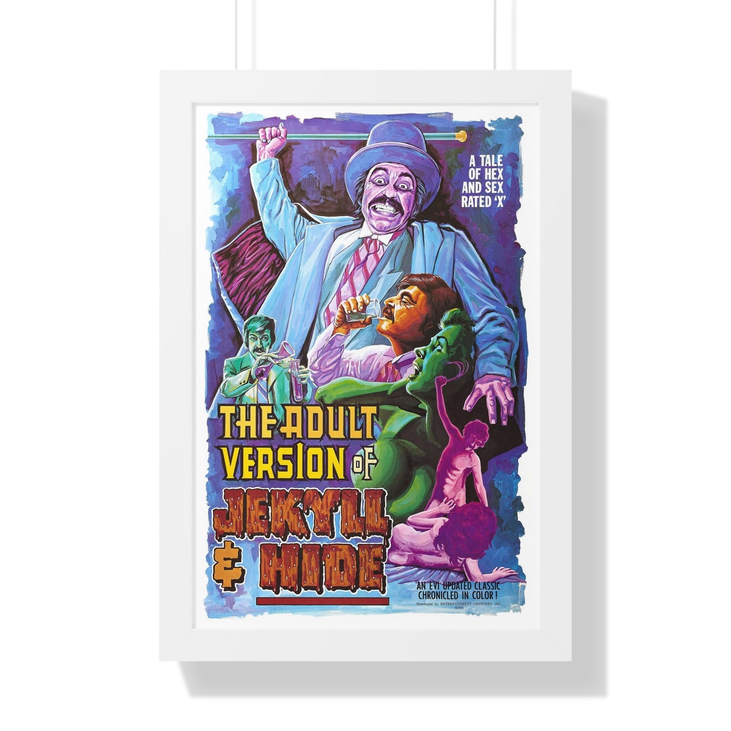 THE ADULT VERSION OF JEKYLL AND HIDE 1971 - Framed Movie Poster-16″ x 24″-The Sticker Space