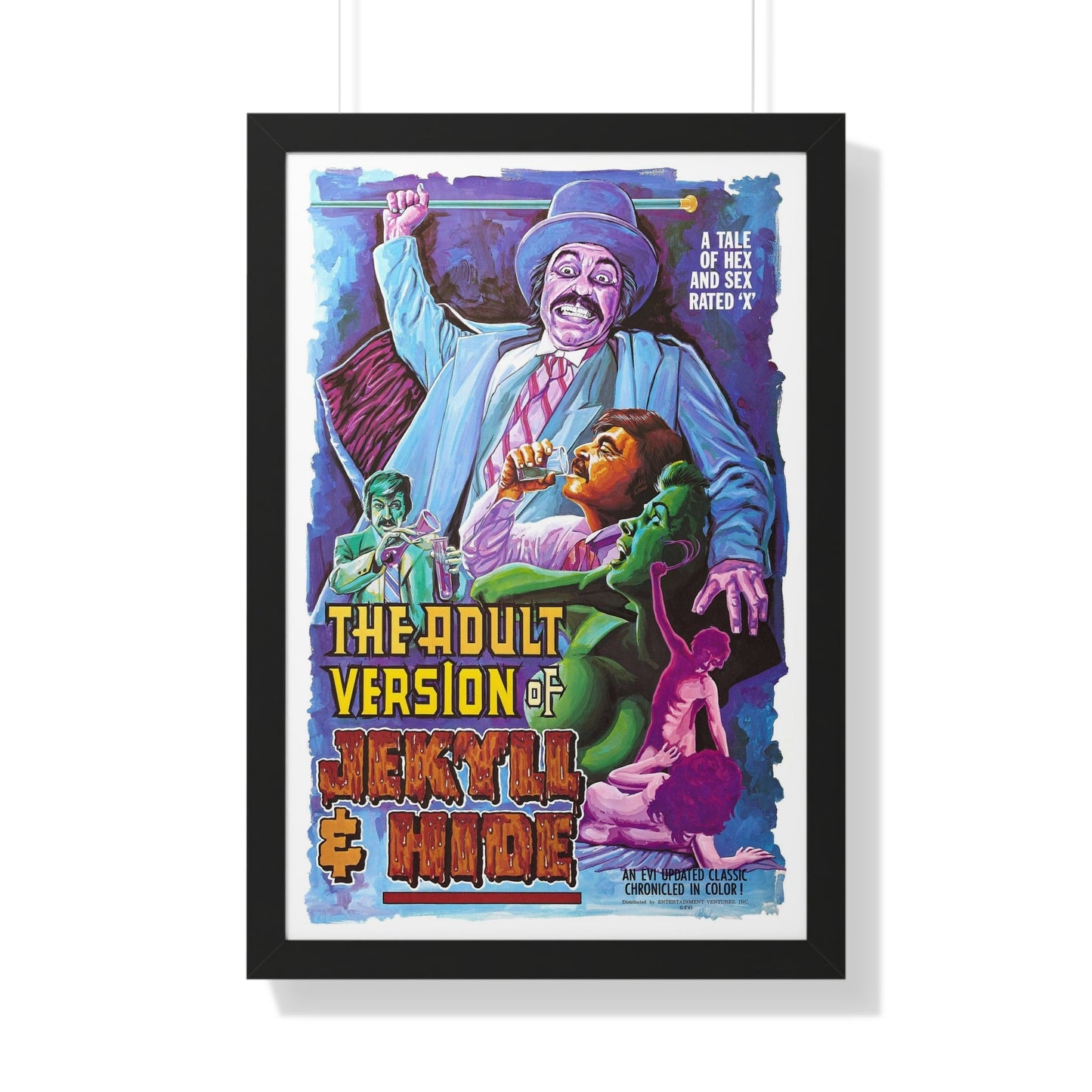 THE ADULT VERSION OF JEKYLL AND HIDE 1971 - Framed Movie Poster-20" x 30"-The Sticker Space